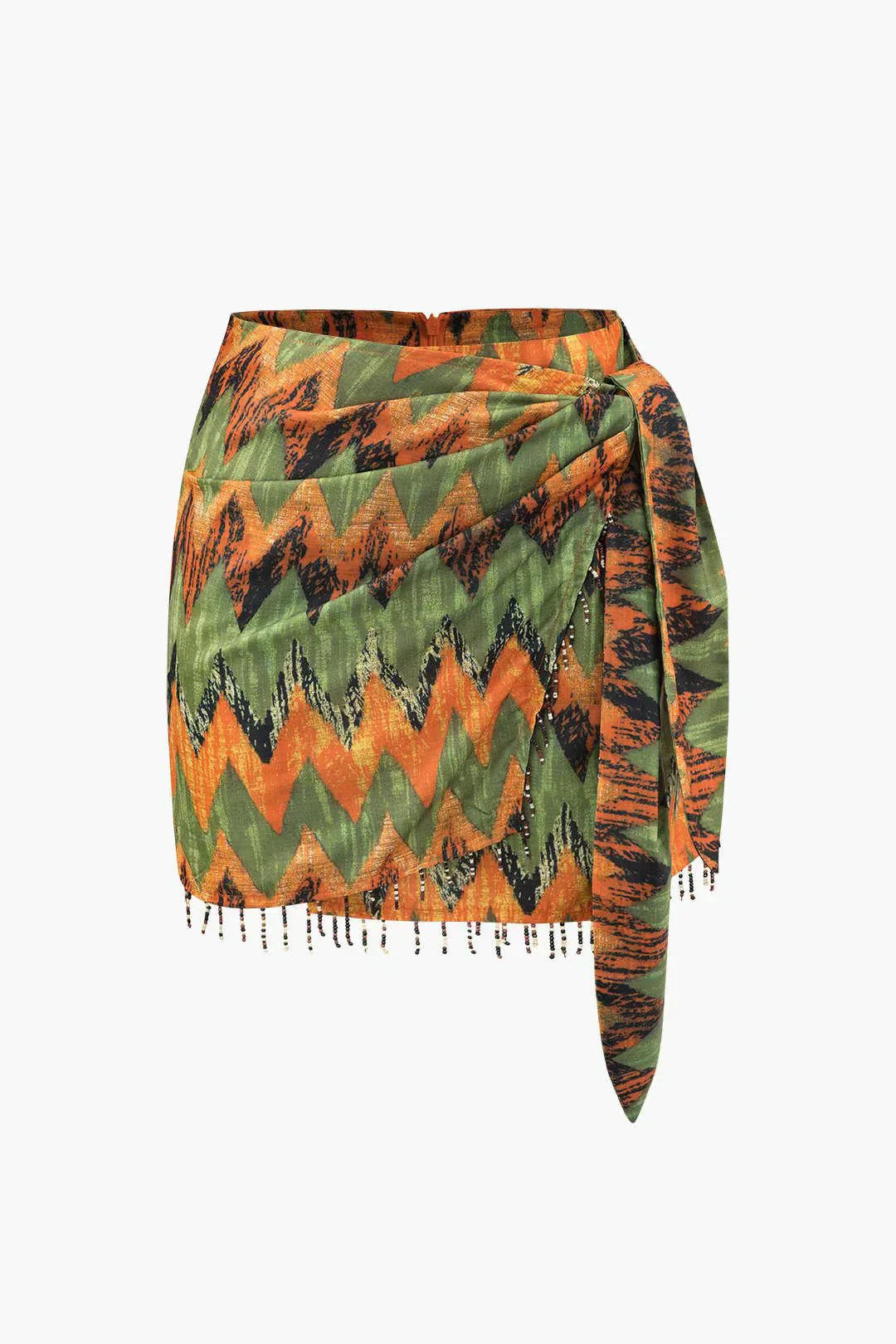 Ida – Unique design – Printed knot mini skirt-15133711335797-Mirella Fiore