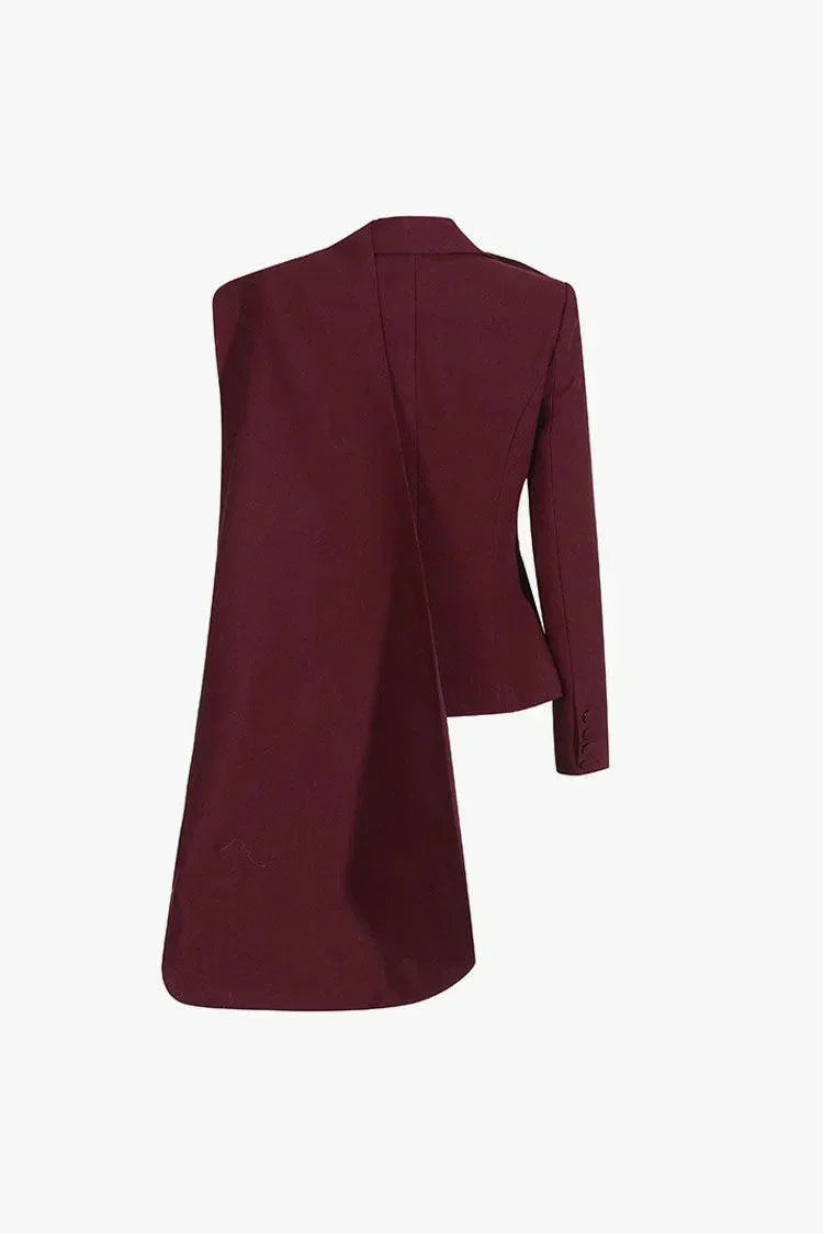 Ignazia – Asymmetrical design – Scarf-lapel blazer-15134013030773-Mirella Fiore