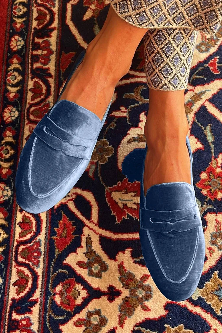 Ingrid - Classic Velvet Loafer-15551040782709-Mirella Fiore