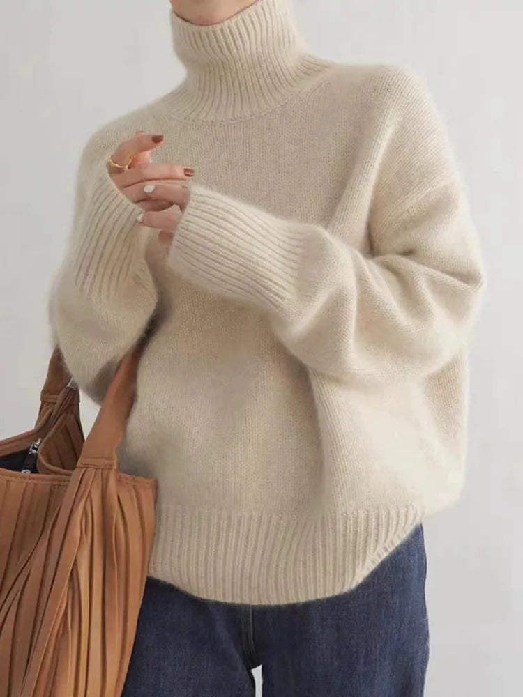 Isabella - High Neck Cashmere Sweater-15544892686709-Mirella Fiore