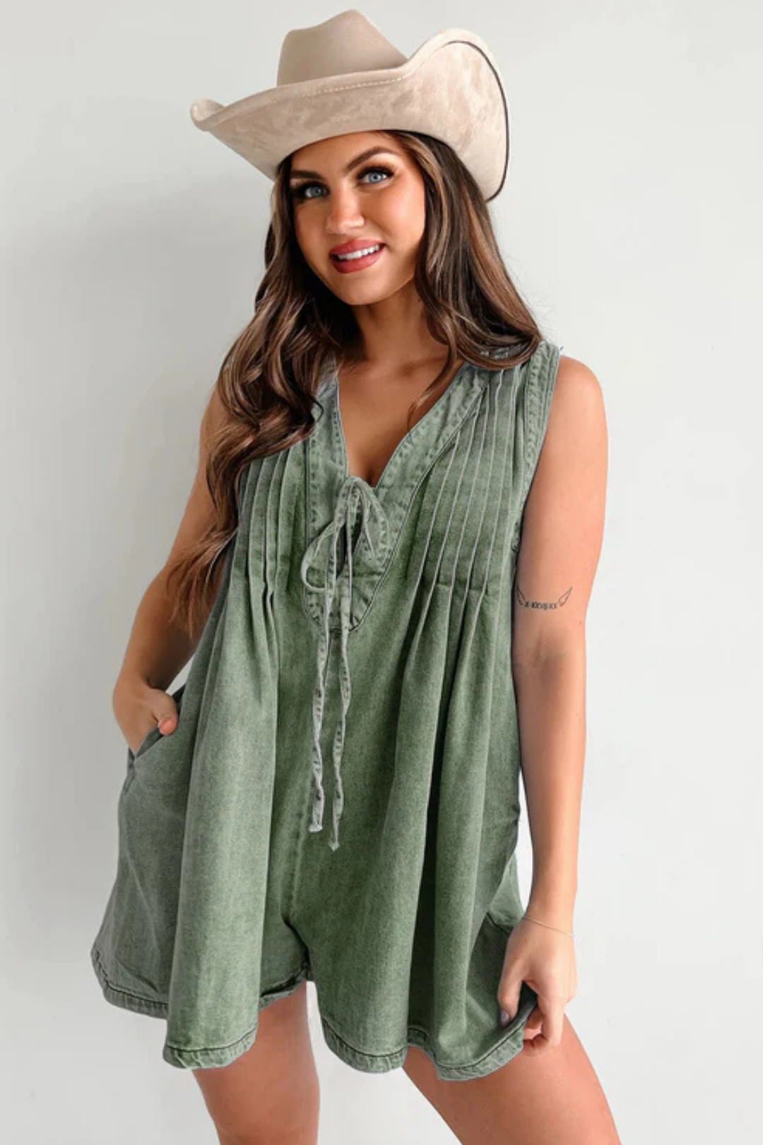 Isella – Relaxed fit – Denim playsuit-15213974815093-Mirella Fiore