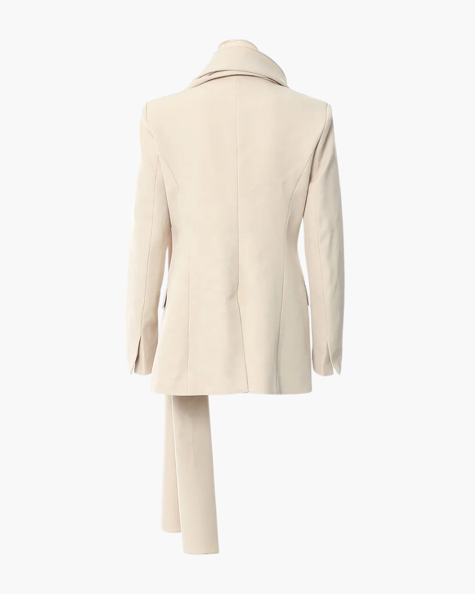 Iside – Asymmetrical collar – Scarf blazer-15134007558517-Mirella Fiore