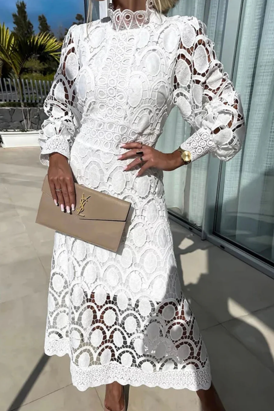 Isla – Lace detail – Midi dress-15206602965365-Mirella Fiore