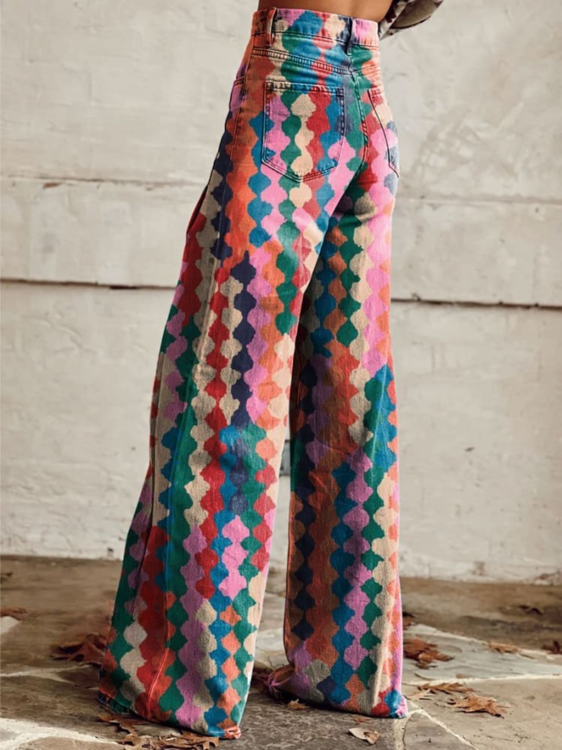Isla - Retro Rainbow Palazzo pants-15531074126197-Mirella Fiore