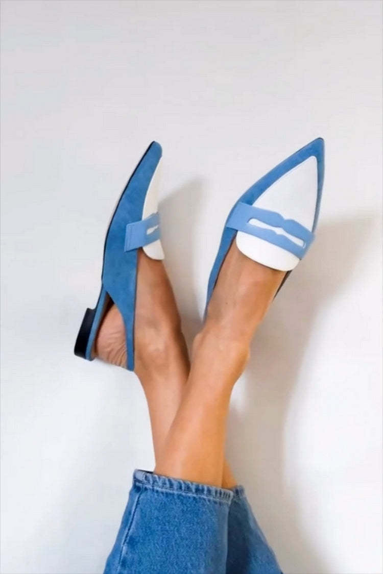Jacqueline - Blue Slingback Loafers-15551043207541-Mirella Fiore