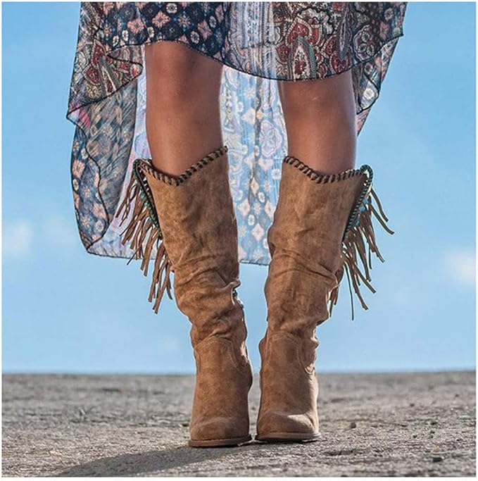 Janice - Western Knee-High Boots-15550871732597-Mirella Fiore