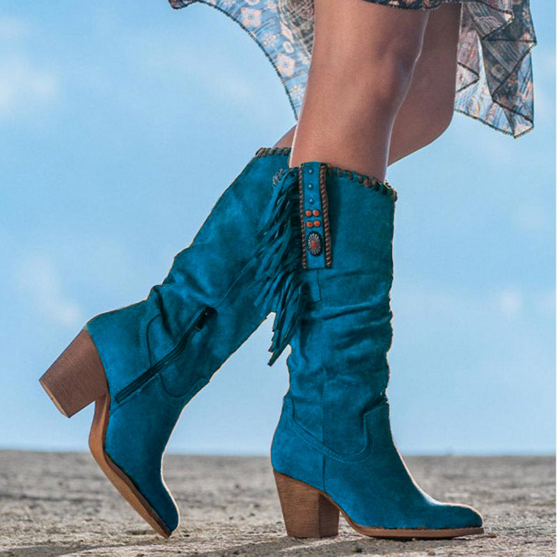 Janice - Western Knee-High Boots-15550871732597-Mirella Fiore
