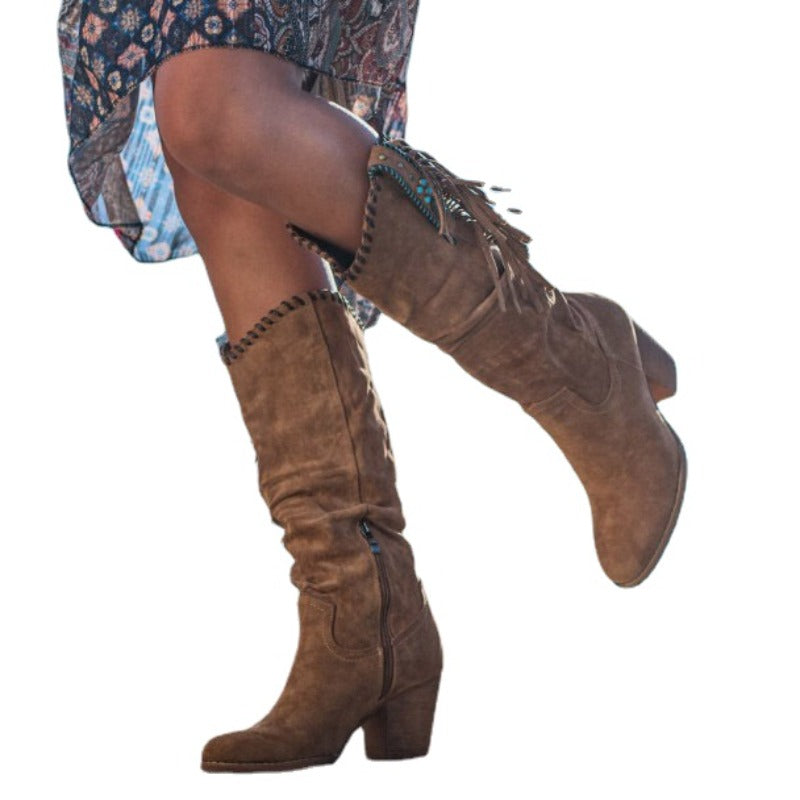 Janice - Western Knee-High Boots-15550871732597-Mirella Fiore