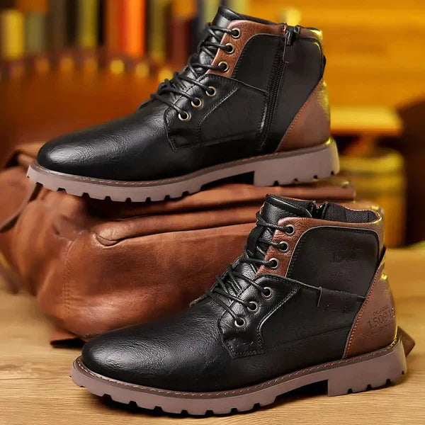 Jethro - Lace-up Boots in Durable Leather-15550769693045-Mirella Fiore