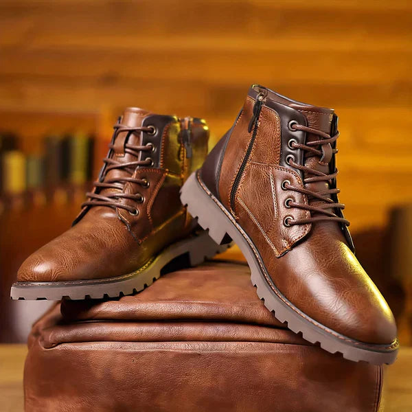 Jethro - Lace-up Boots in Durable Leather-15550769693045-Mirella Fiore