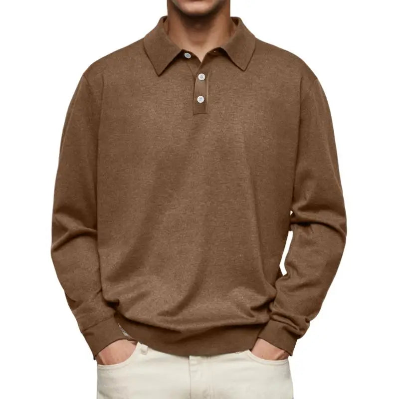 John - Long Sleeve Casual Polo-15553362002293-Mirella Fiore