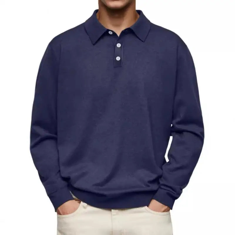 John - Long Sleeve Casual Polo-15553362002293-Mirella Fiore