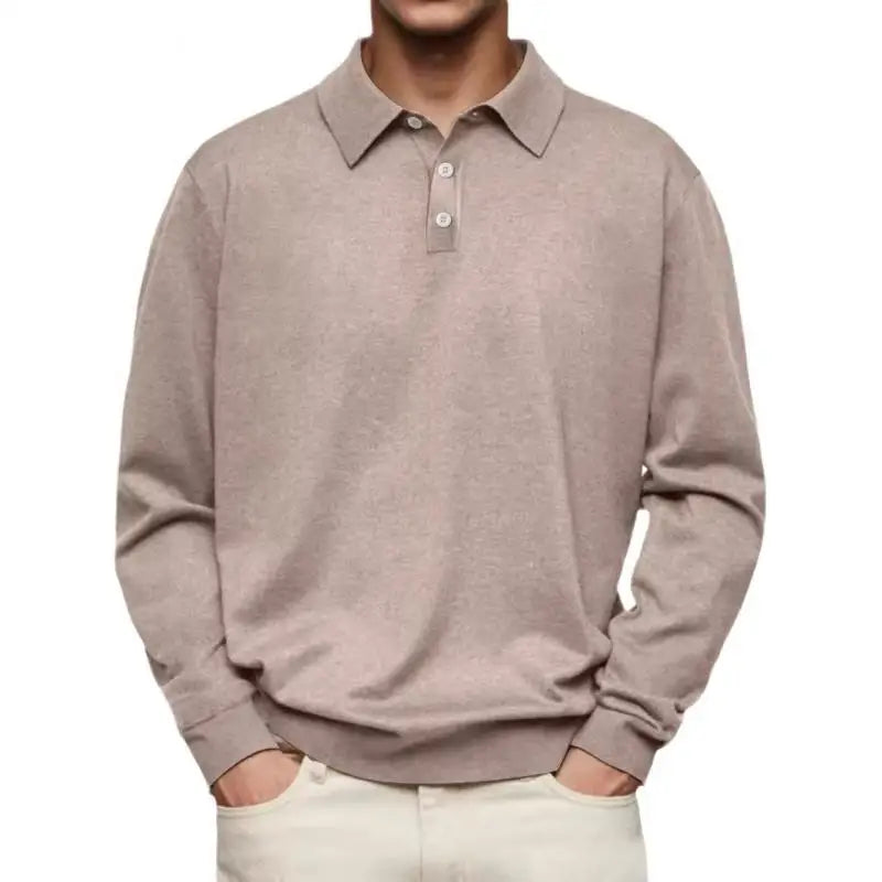 John - Long Sleeve Casual Polo-15553362002293-Mirella Fiore