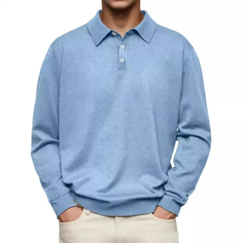 John - Long Sleeve Casual Polo-15553362002293-Mirella Fiore