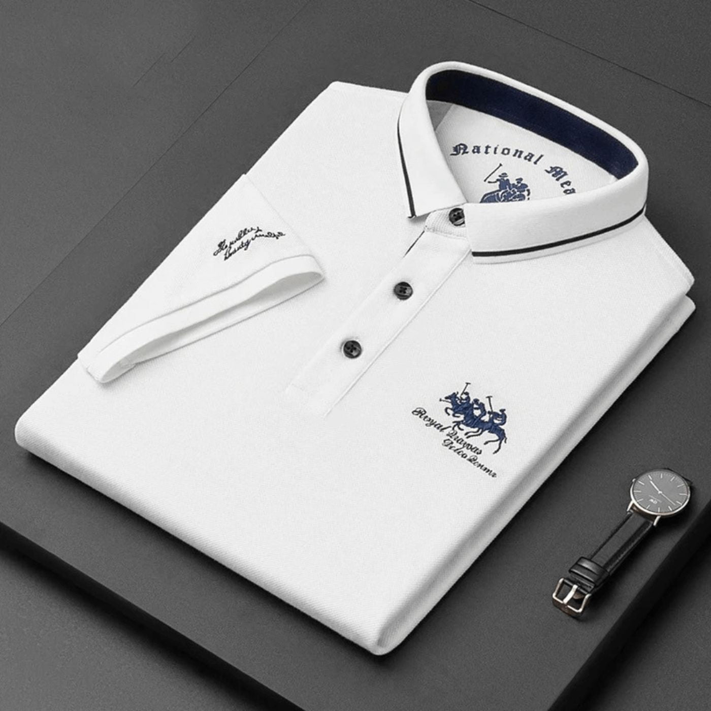 Johnny - Luxury Mens Polo-15553362166133-Mirella Fiore