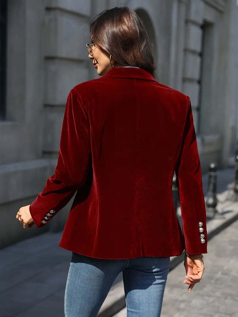 Julissa - Tailored Velvet Blazer-15550919442805-Mirella Fiore