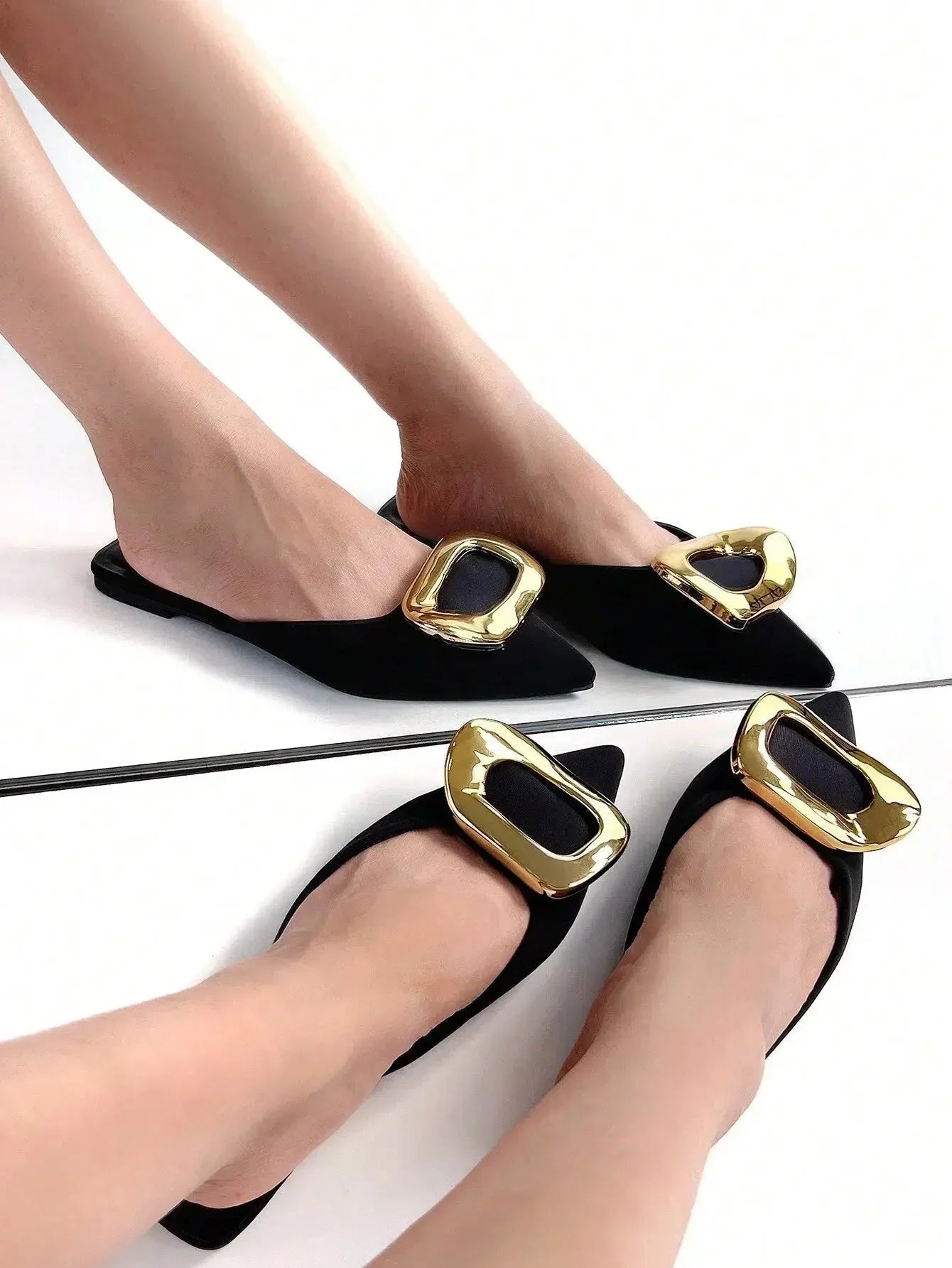 Julisse – Gold buckle – Slides-15133984948597-Mirella Fiore