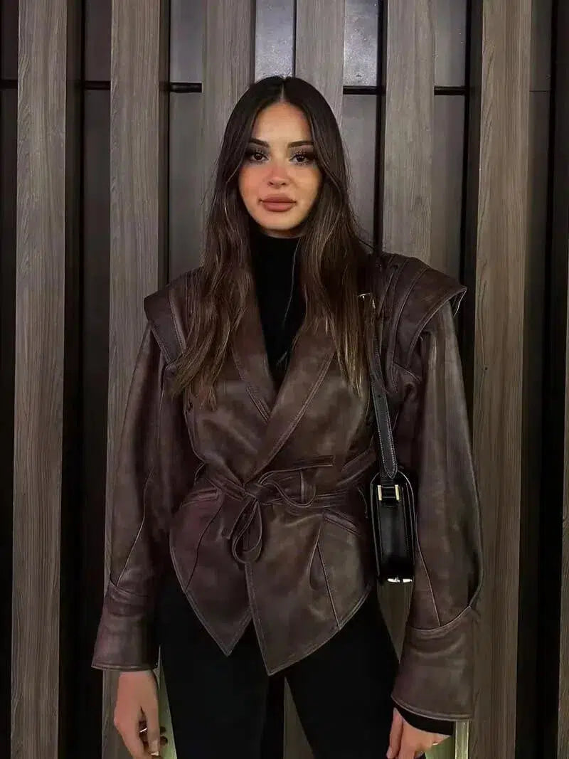 Katniss – Western-inspired style – Leather jacket-15133992157557-Mirella Fiore