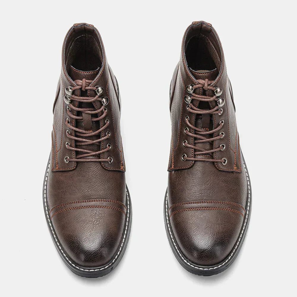 Keith - Vintage Cap-Toe Derby Boots-15550770250101-Nancy & Mae Savannah