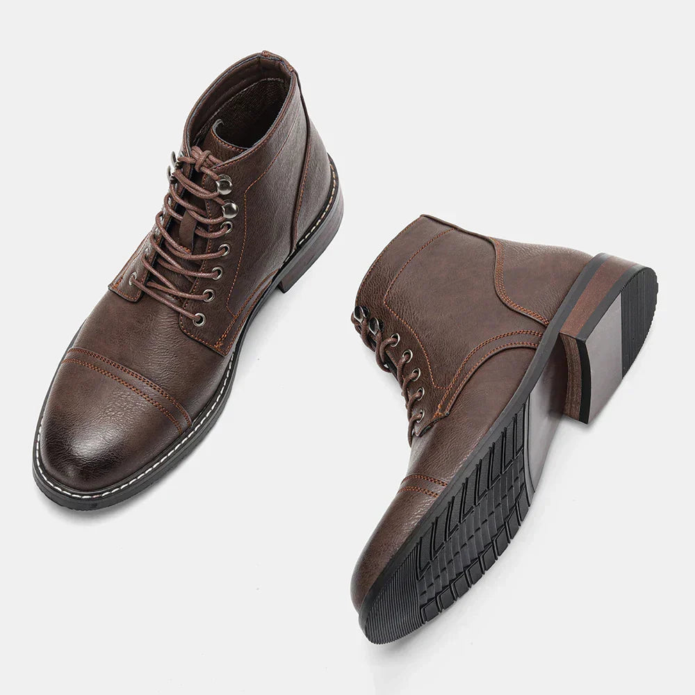 Keith - Vintage Cap-Toe Derby Boots-15550770250101-Nancy & Mae Savannah