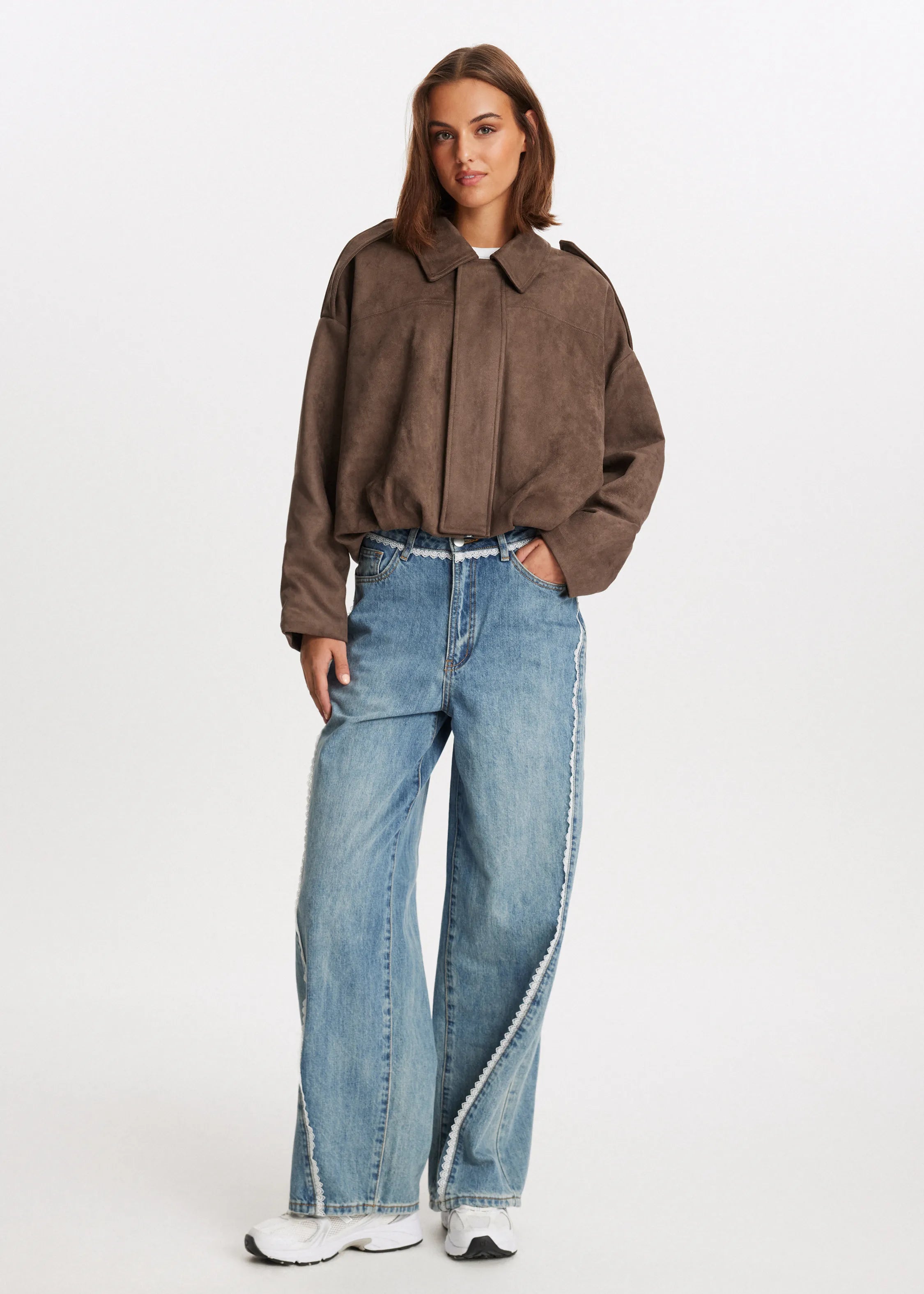 Kendra – Cropped suede jacket – Oversized fit-15355046396277-Mirella Fiore