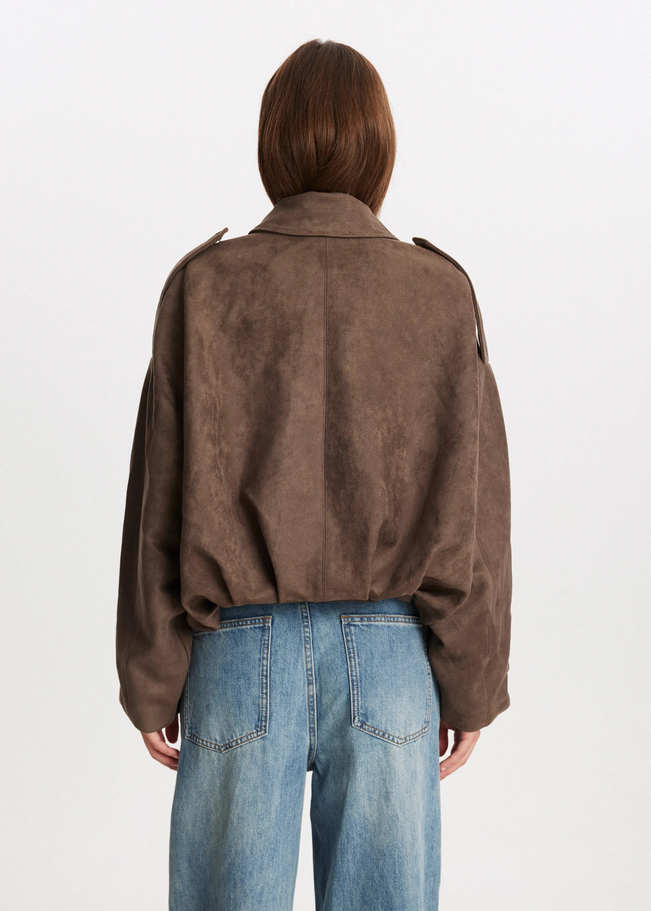 Kendra – Cropped suede jacket – Oversized fit-15355046396277-Mirella Fiore