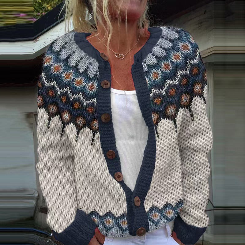 Kylie - Vintage Icelandic Cardigan-15531113283957-Mirella Fiore
