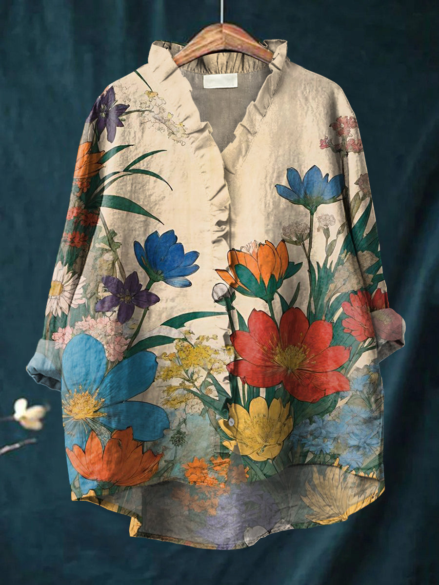 Lacey - Elegant Bloom Blouse-15542285042037-Mirella Fiore
