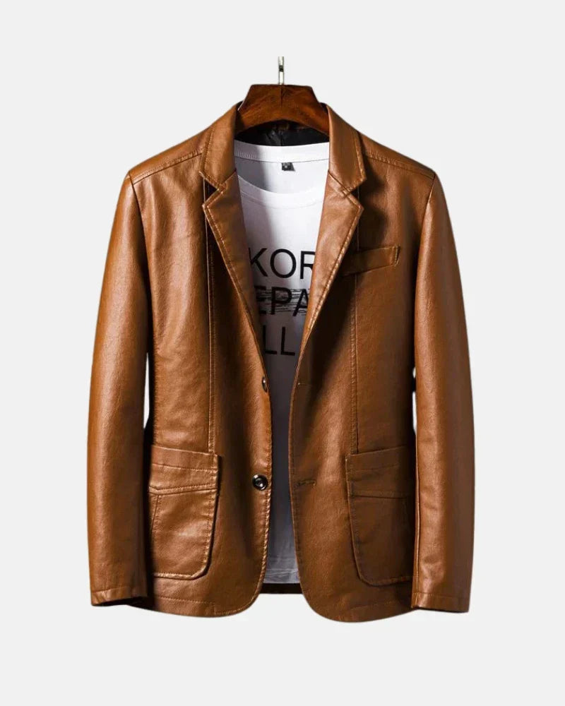 Lagerfeld Leather Jacket-15553983644021-Nancy & Mae Savannah