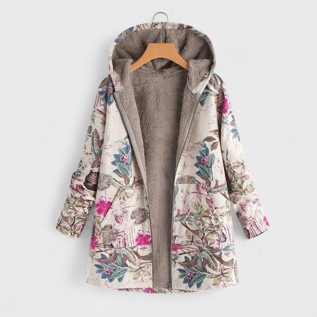 Laila - Fleece-Lined Hooded Jacket-15544936563061-Mirella Fiore