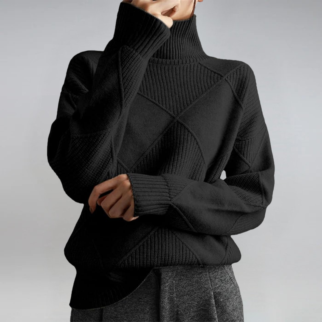 Lauren - Luxe Cashmere Turtleneck Sweater-15547989852533-Mirella Fiore