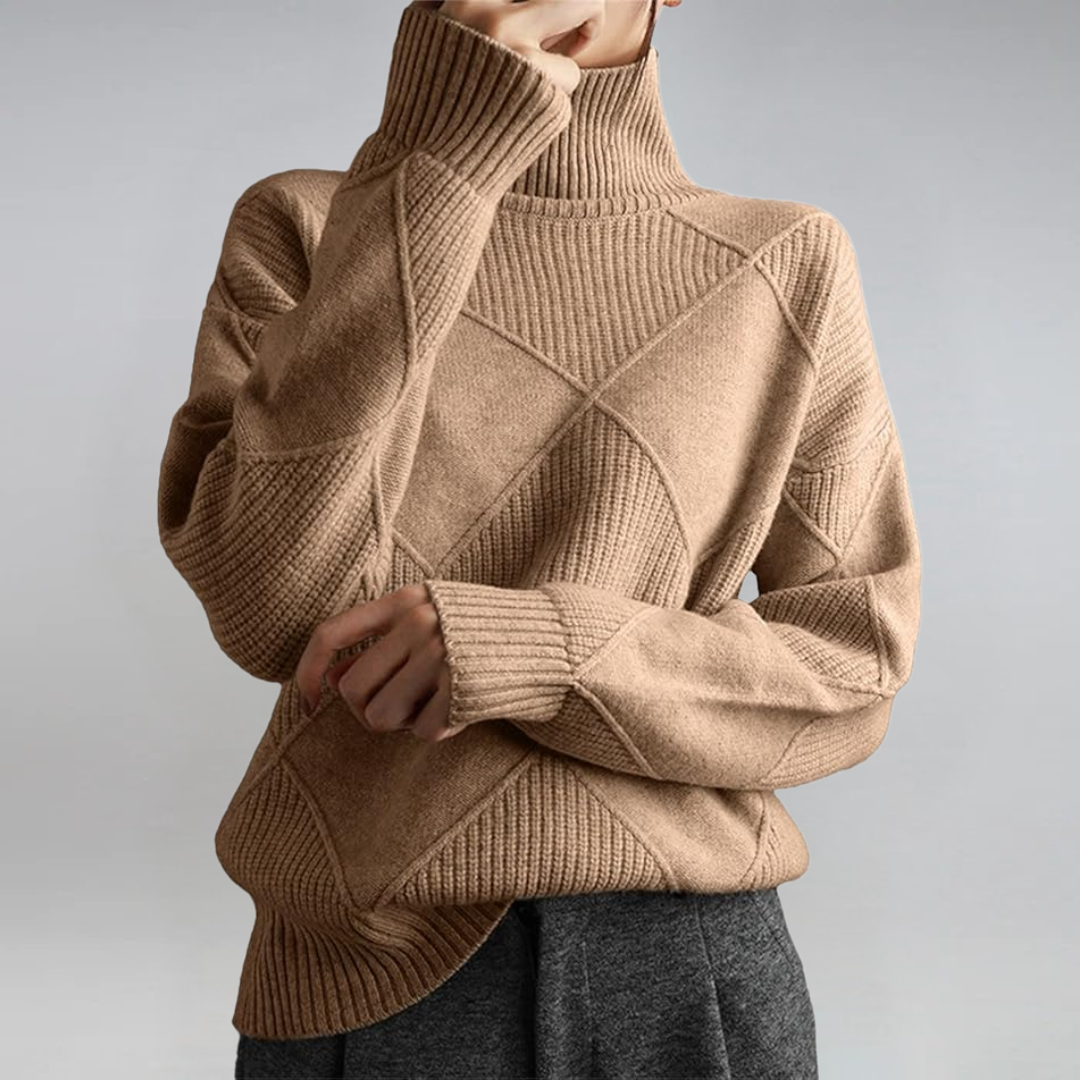 Lauren - Luxe Cashmere Turtleneck Sweater-15547989852533-Mirella Fiore