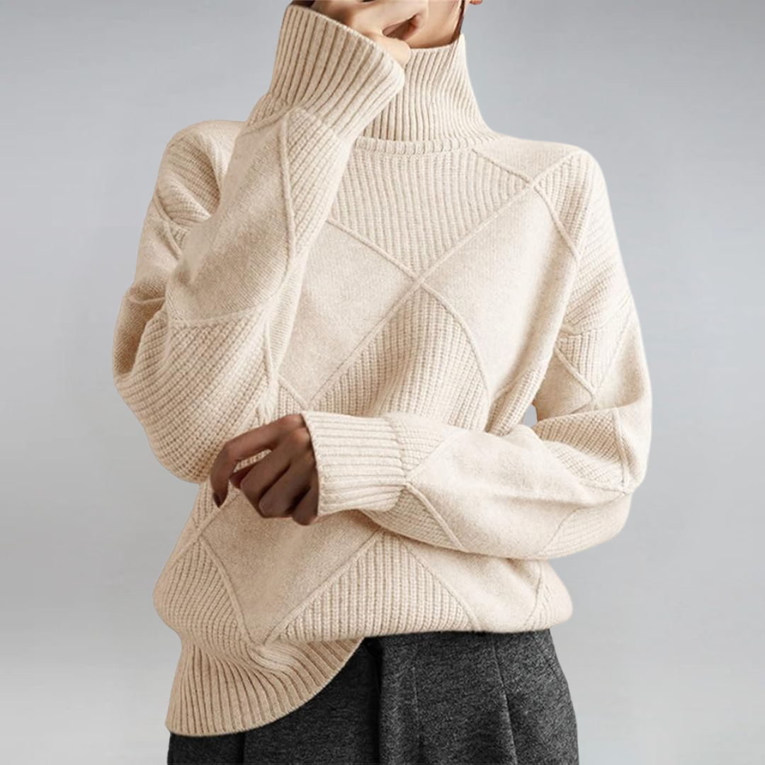 Lauren - Luxe Cashmere Turtleneck Sweater-15547989852533-Mirella Fiore