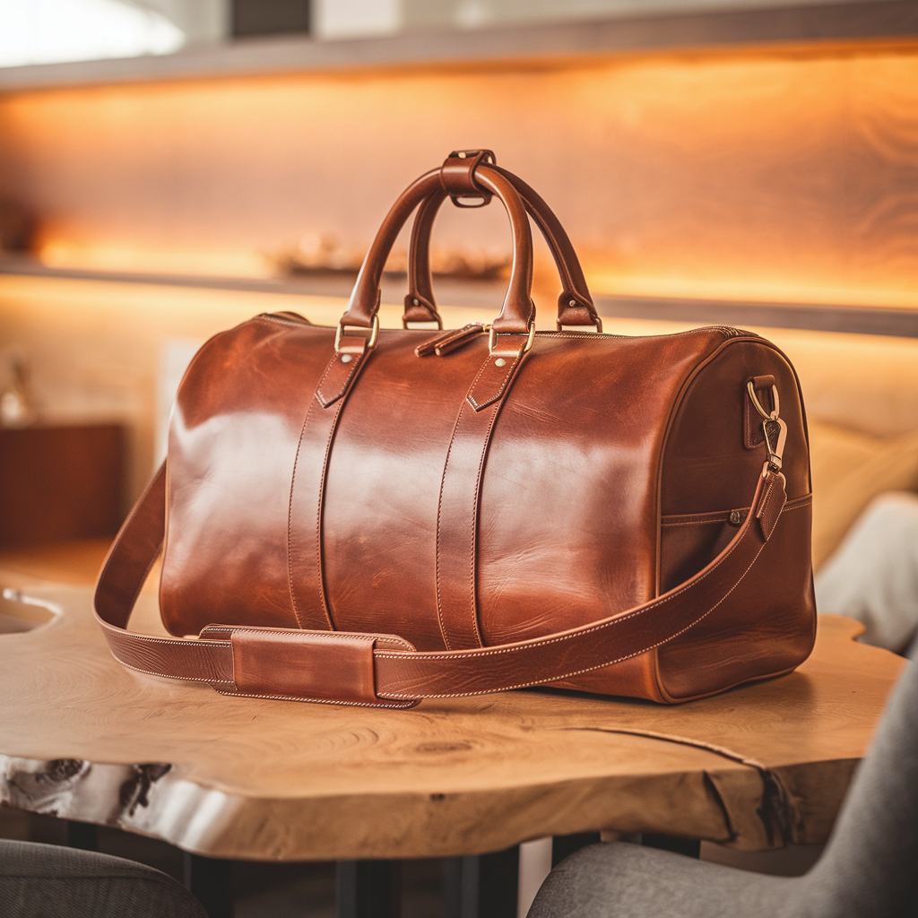 Leather Weekender Duffle Bag-15553978630517-Nancy & Mae Savannah