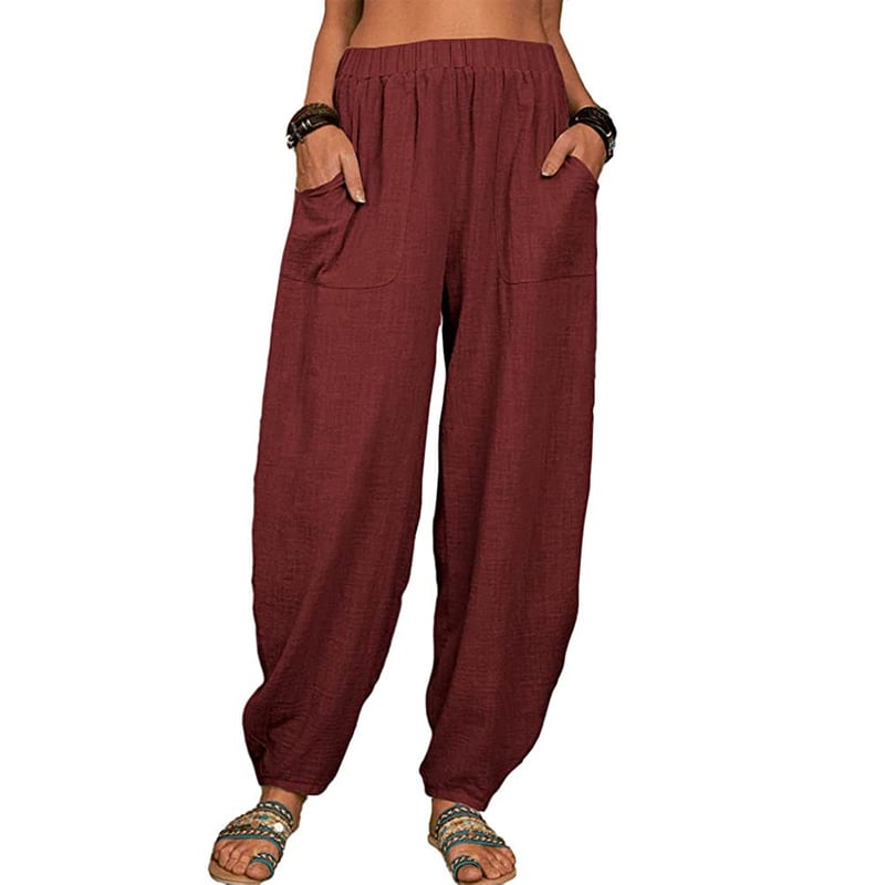 Leona – Relaxed linen blend – Wide leg trousers-15133712220533-Mirella Fiore