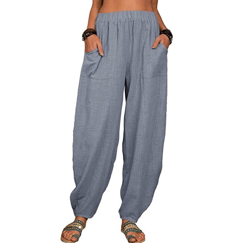 Leona – Relaxed linen blend – Wide leg trousers-15133712220533-Mirella Fiore