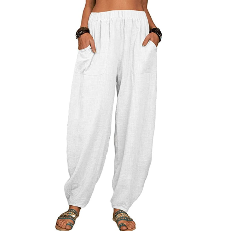 Leona – Relaxed linen blend – Wide leg trousers-15133712220533-Mirella Fiore