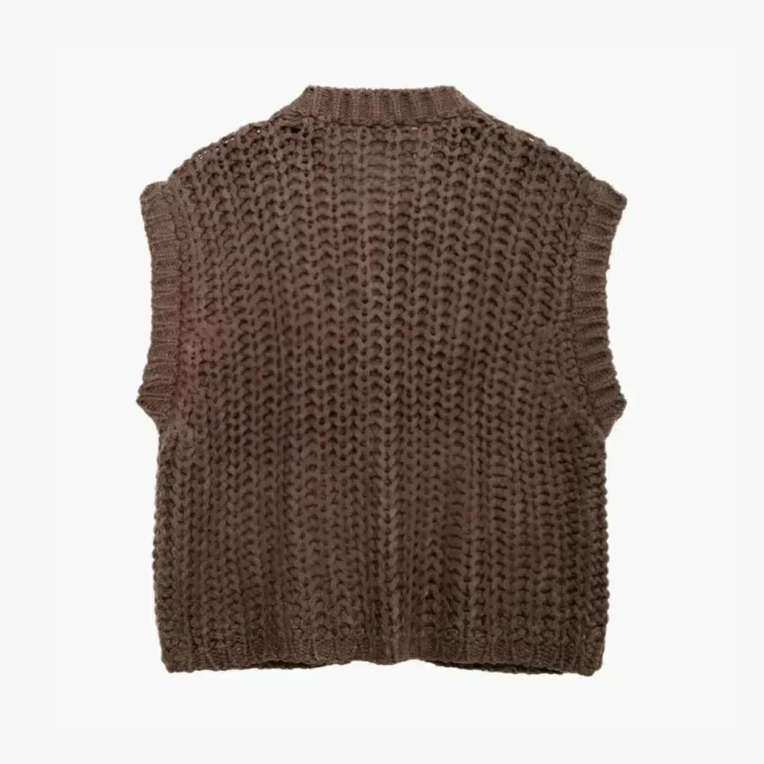 Leonelle – Button detailing – Sweater vest-15133677191541-Mirella Fiore