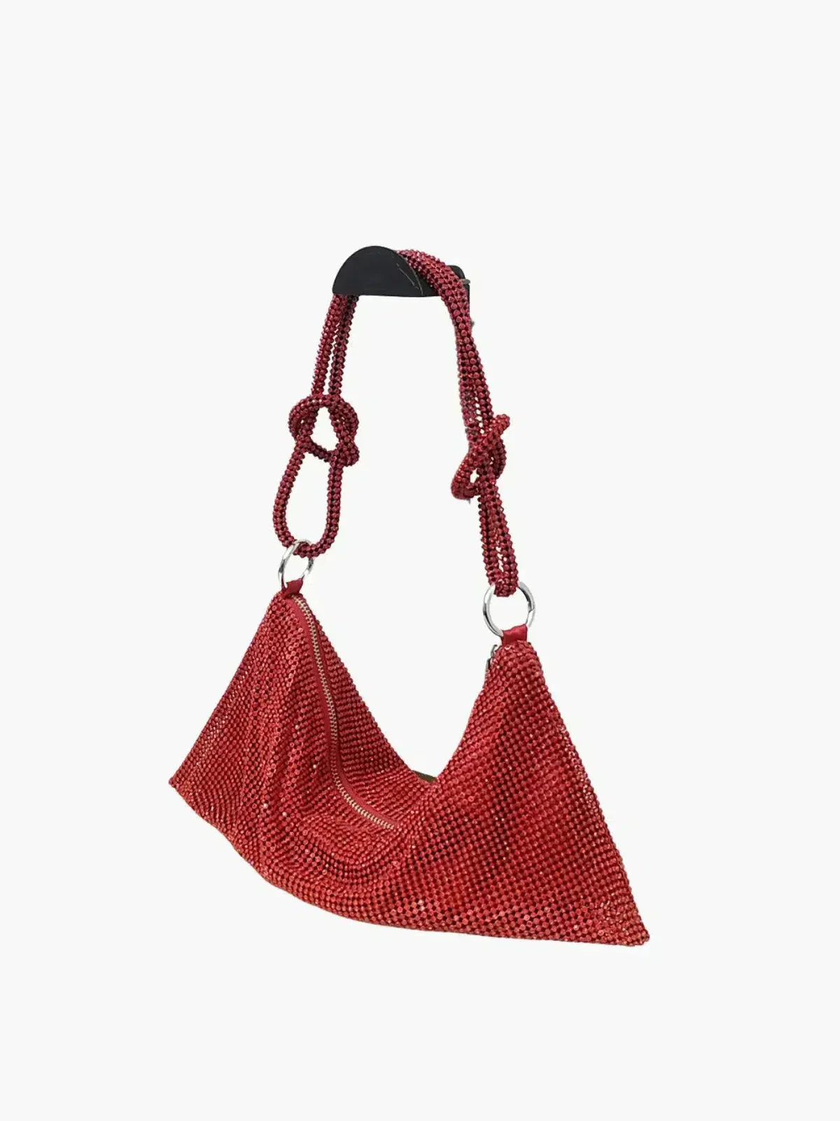 Liana – Knotted handle – Crystal mesh shoulder bag-15133571318133-Mirella Fiore