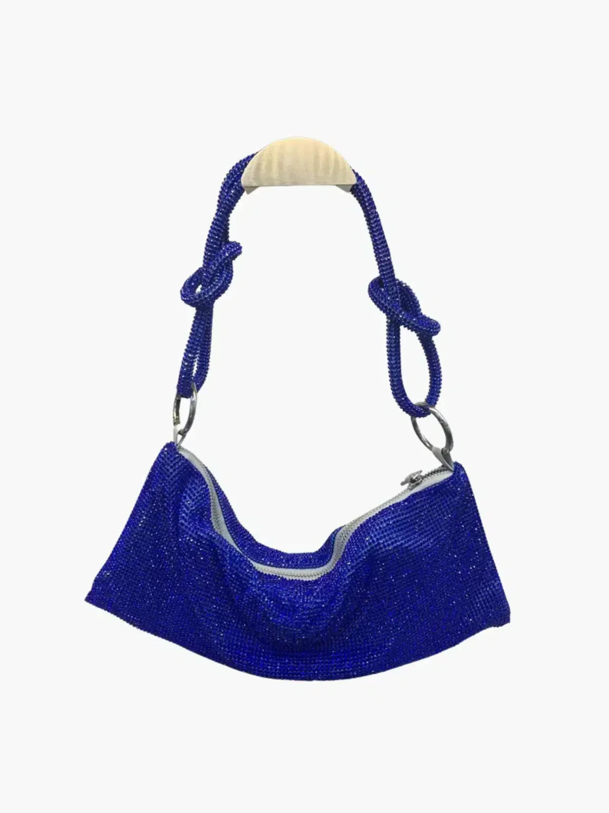 Liana – Knotted handle – Crystal mesh shoulder bag-15133571318133-Mirella Fiore