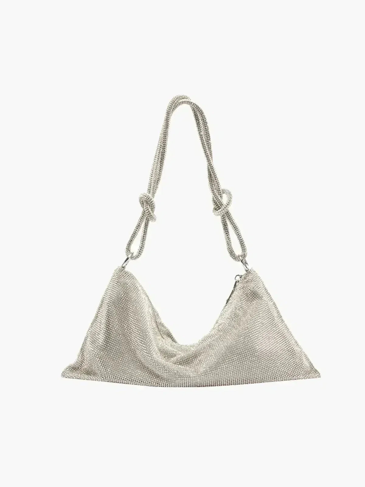 Liana – Knotted handle – Crystal mesh shoulder bag-15133571318133-Mirella Fiore