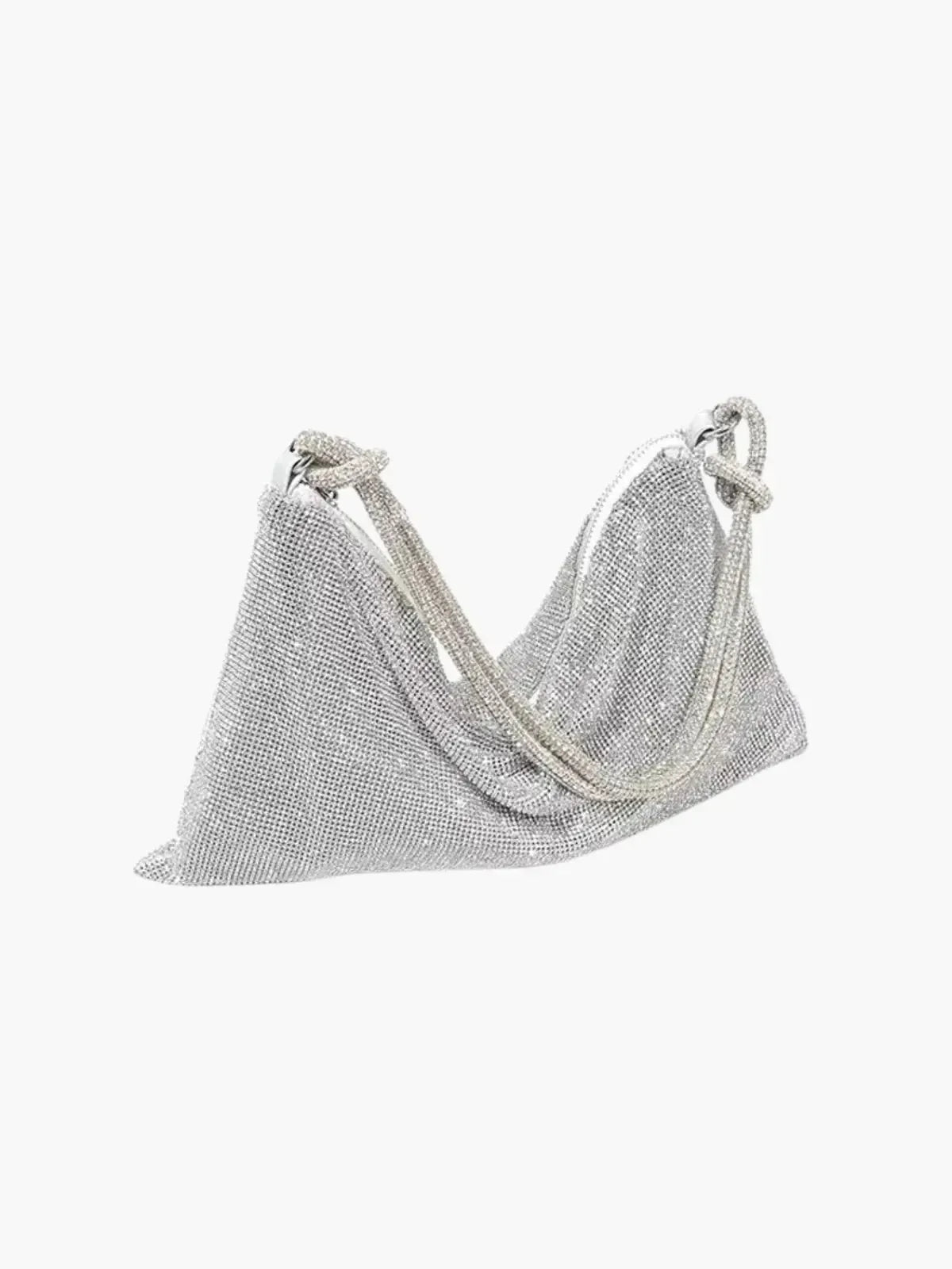 Liana – Knotted handle – Crystal mesh shoulder bag-15133571318133-Mirella Fiore