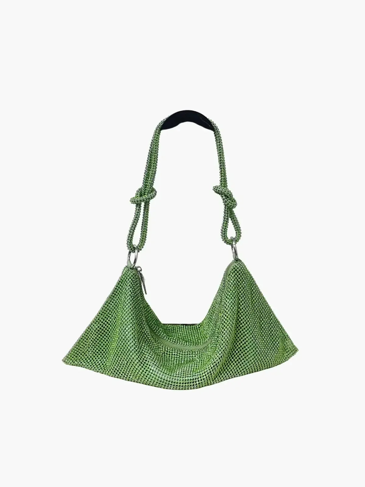 Liana – Knotted handle – Crystal mesh shoulder bag-15133571318133-Mirella Fiore