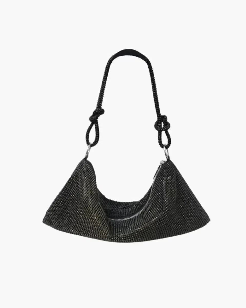 Liana – Knotted handle – Crystal mesh shoulder bag-15133571318133-Mirella Fiore