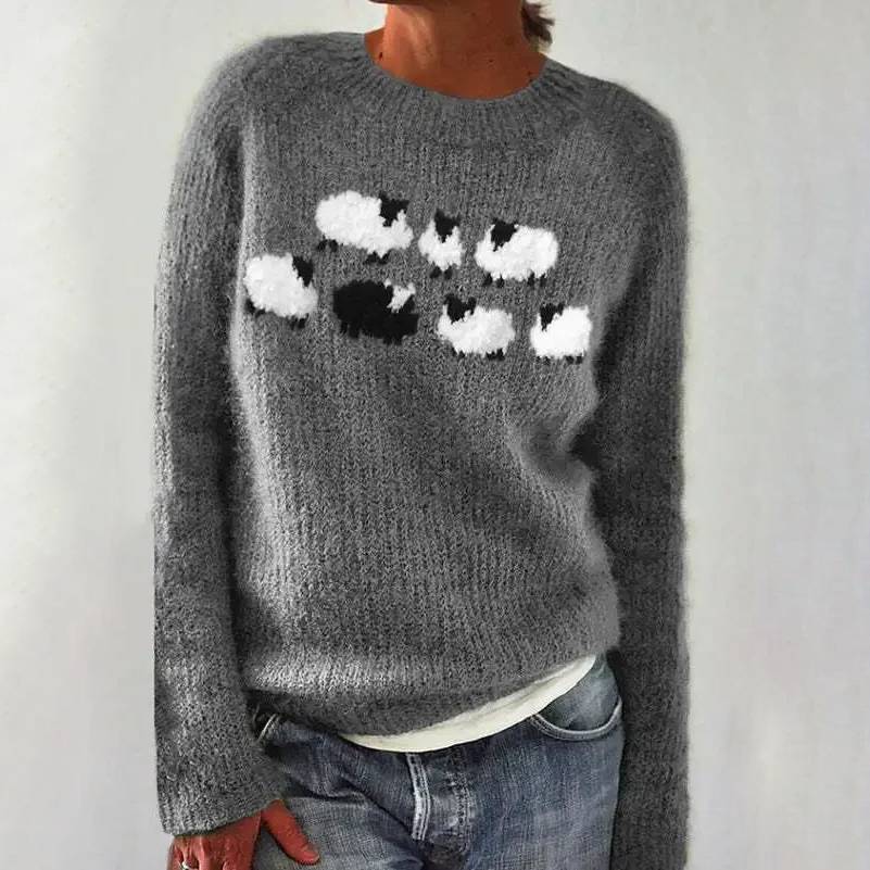 Lila - Comfortable Cute Sheep Sweater-15542163308917-Mirella Fiore