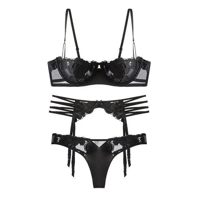 Liliosa – Rose embroidered – Lingerie set-15133733192053-Mirella Fiore