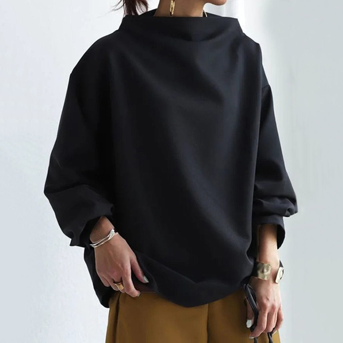 Lisa - High-Neck Casual Top-15547989918069-Mirella Fiore