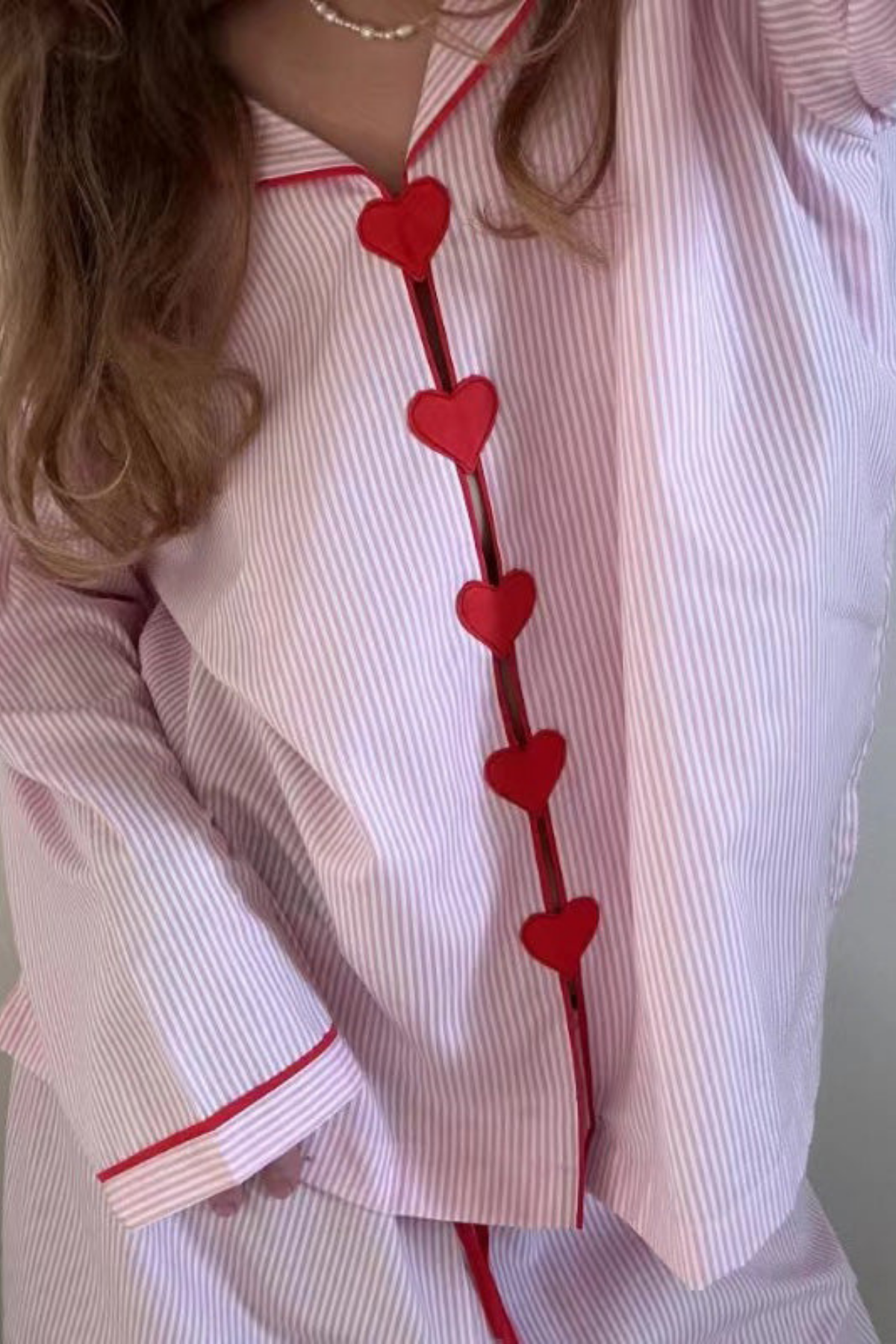 Lucy – Heart buttoned – Pajama set-15353256444277-Mirella Fiore