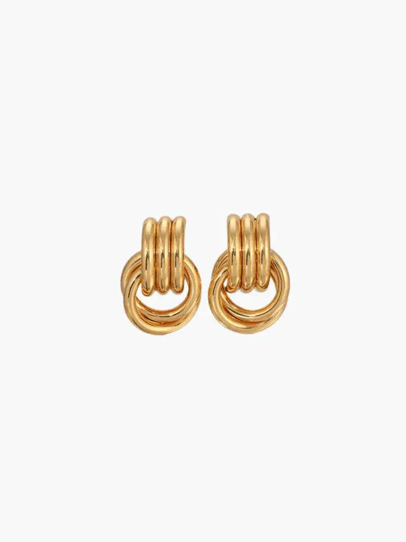 Luisa – Hollow design – Mini hoop earrings-15227778433397-Nancy & Mae Savannah
