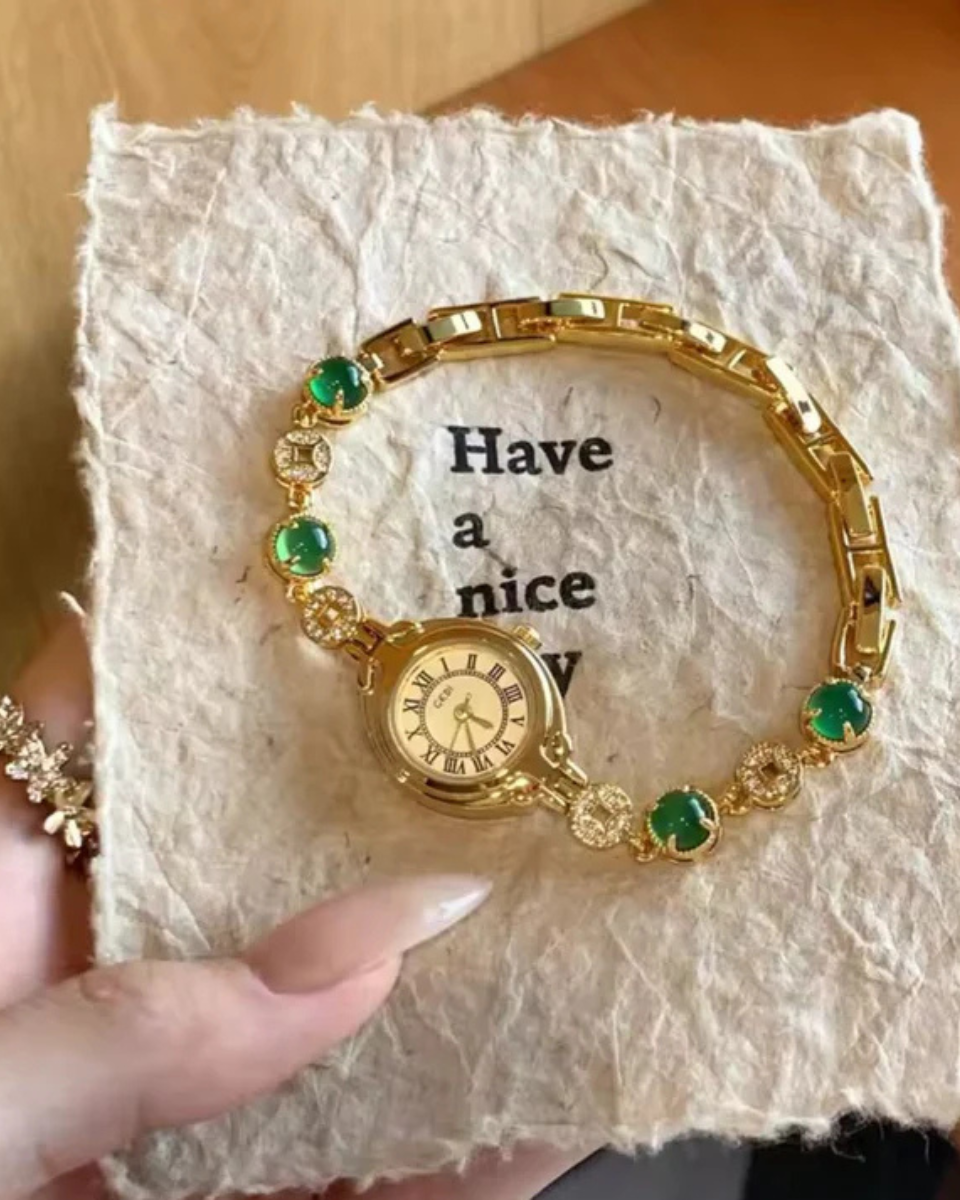 Lumière – Emerald dial – Bracelet watch-15233937211765-Mirella Fiore